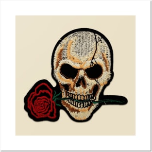 Skull Rose Patch Posters and Art